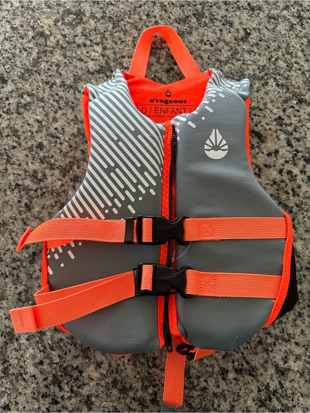o'rageous Kids Swim Life Jacket in Gray & Orange